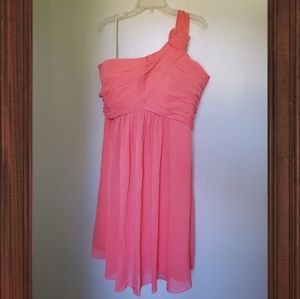 Womens Short Coral Chiffon Dress - NWT size 18W